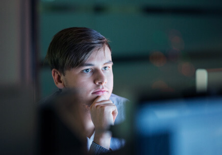 In a classic thought pose, this man’s brushing up on Managed Install benefits In a classic thought pose, this man’s brushing up on Managed Install benefits